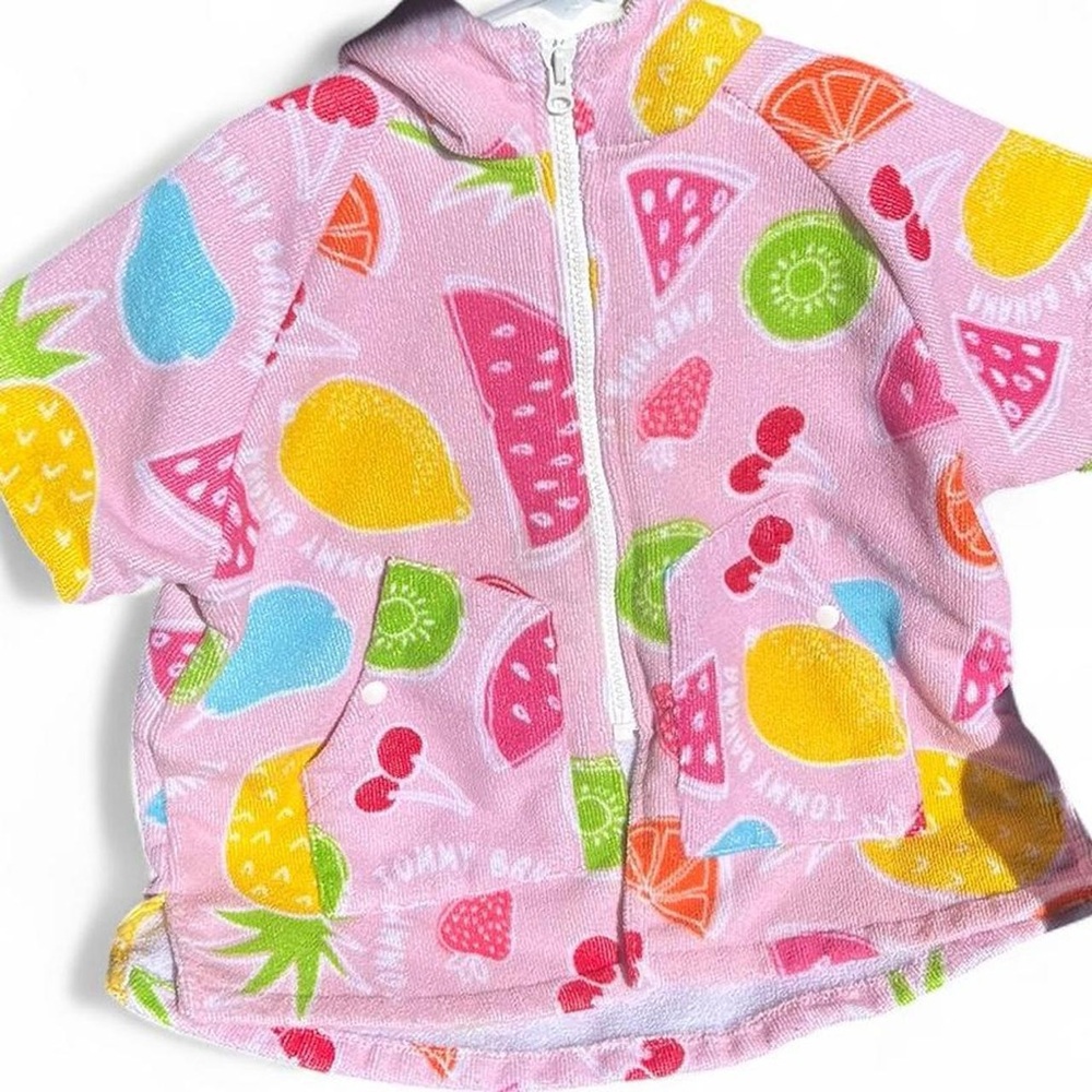 Tommy Bahama Colorful Fruit Print Towel Hoodie Swimsuit Coverup